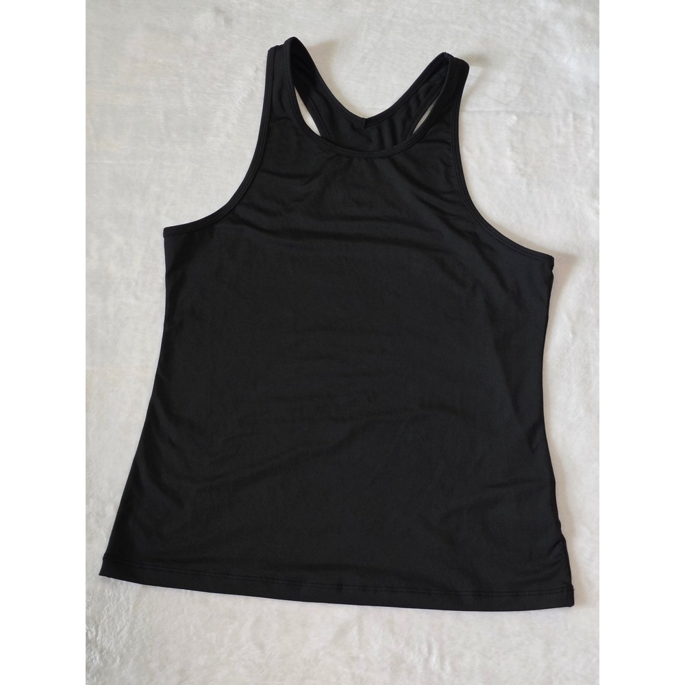 Zyia Active Womens Black Racerback Athletic Tank Top Size Large Stretch Yoga Gym
